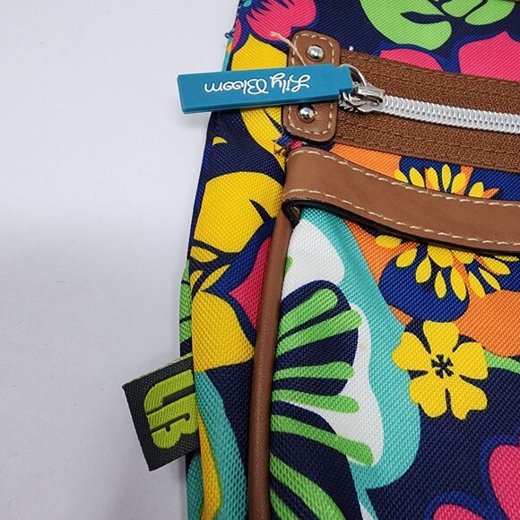 Lily Bloom Floral Crossbody Bag 8.5"x7.5" With Adjustable Strap and Pockets - Picture 4 of 9